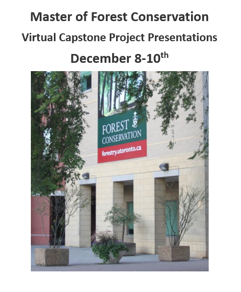 Master of Forest Conservation Virtual Capstone Project Presentations