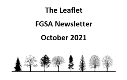 The Leaflet: FGSA’s monthly newsletter (October 2021)