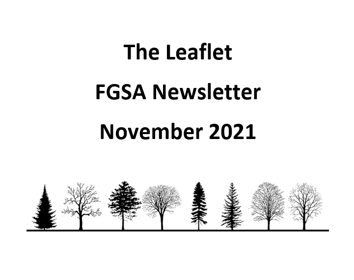 The Leaflet: FGSA’s monthly newsletter (November 2021)