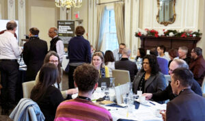 Image: Participants at the BSMI + MTI Industry and Community Workshop held on November 28, 2025 at The Faculty Club, University of Toronto (photo Valerie Haddad).